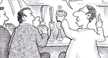 Watson and Crick visit the local pub