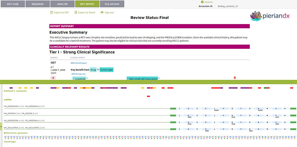 Minimize Turnaround and Maximize Clinical Utility with PierianDx Clinical Genomics Workspace™
