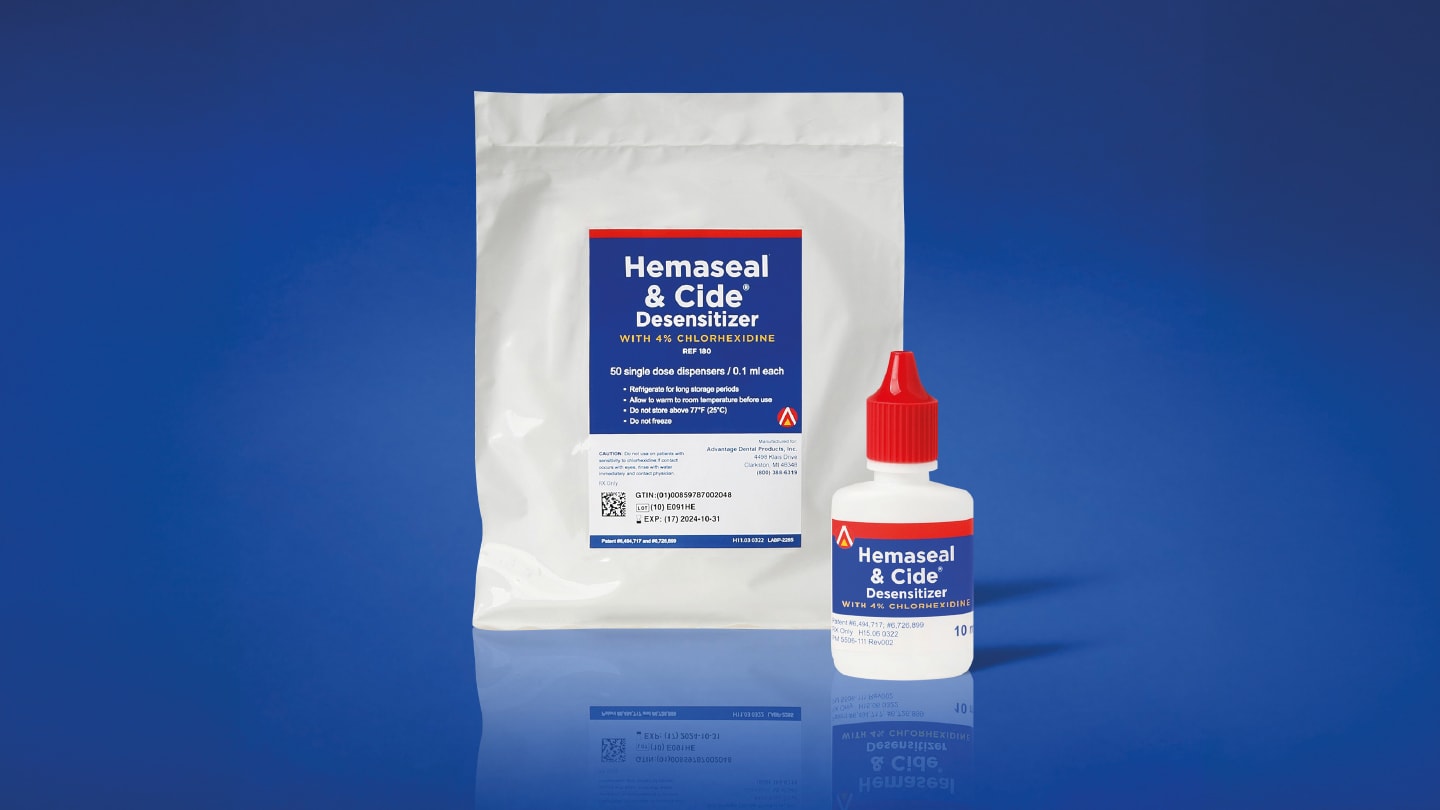 Hemaseal & Cide Desensitizer Cleanser from Advantage Dental Products