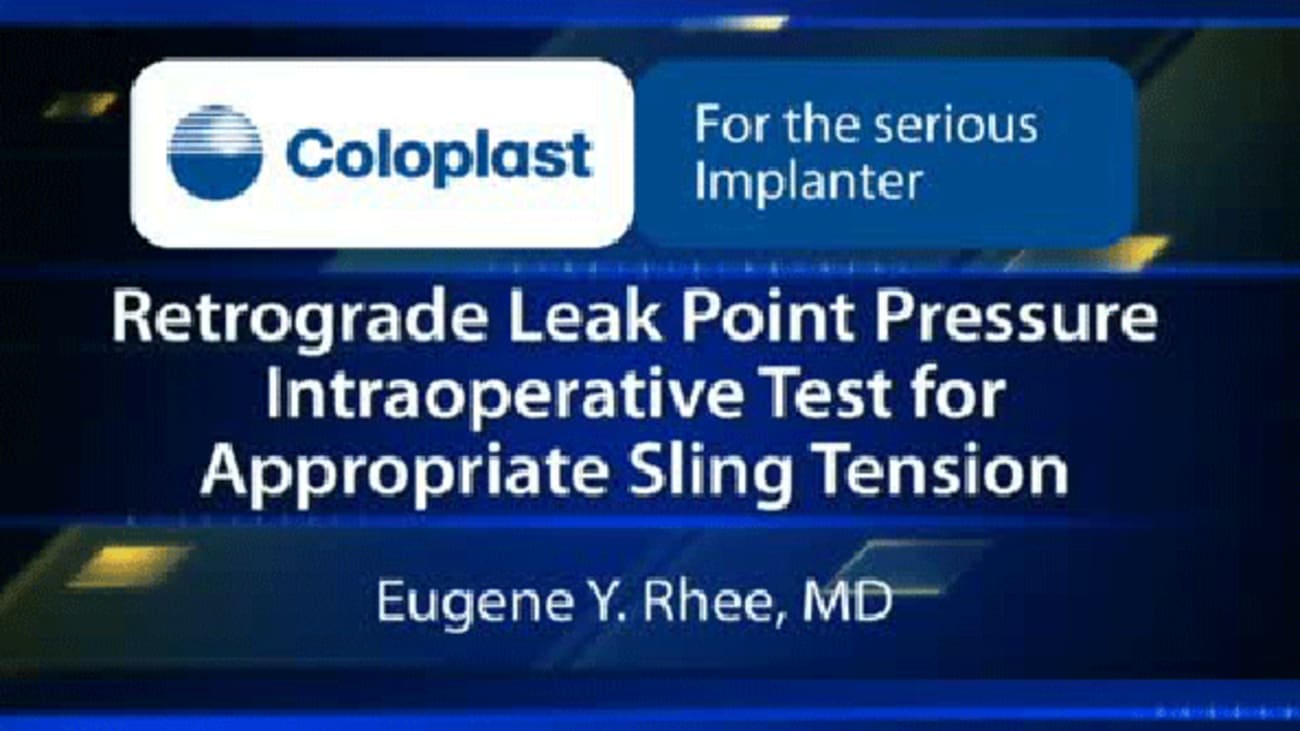 Chapter 7: Retrograde Leak Point Pressure Intraoperative Test for Appropriate Sling Tension