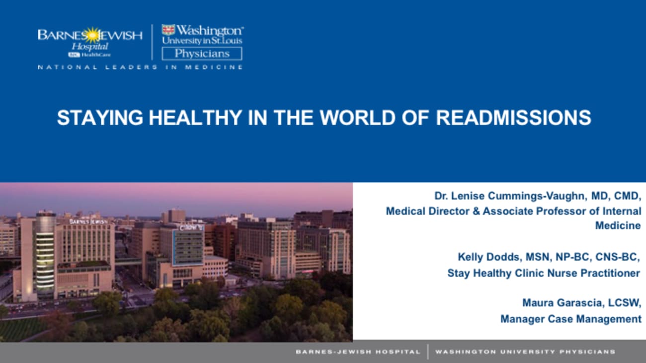 Staying Healthy In The World Of Readmissions 2019 Ps Q Symposium