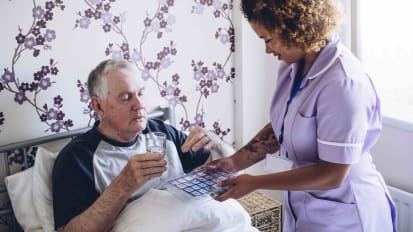 Paid caregivers are communicating with the patients and families for whom they care