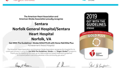 NVMC receives Get With The Guidelines Target Stroke Honor Roll Elite Plus Gold Plus Quality Achievement Award
