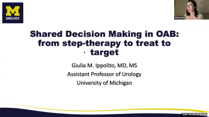 Shared Decision Making in OAB from step-therapy to treat to target