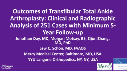 Clinical, Functional & Radiographic Outcomes of Transfibular Total Ankle Arthroplasty at a Minimum 5-Year Follow-up