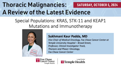 Special Populations: KRAS, STK-11 and KEAP1 Mutations and Immunotherapy