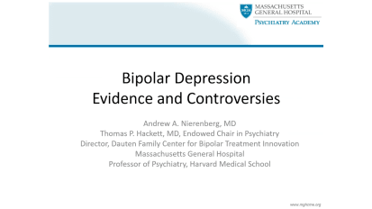 Keynote Address: Updates on Treating Patients with Bipolar Disorder