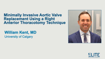 Minimally Invasive Aortic Valve Replacement Using a Right Anterior Thoracotomy Technique