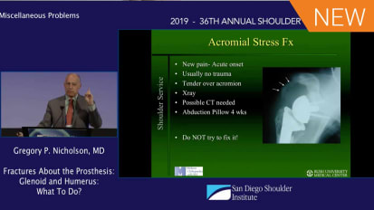 Fractures About the Prosthesis: Glenoid and Humerus: What do you do? [AP-013946]