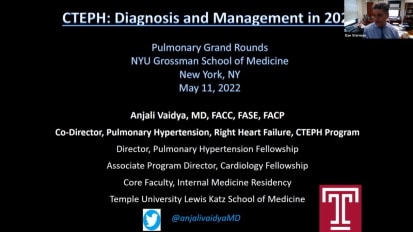 CTEPH Diagnosis and Management in 2022: Grand Rounds with Dr. Anjali Vaidya
