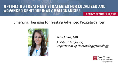 Emerging Therapies for Treating Advanced Prostate Cancer