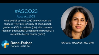 ASCO 2023: Breast Cancer Research Presented by Sara Tolaney, MD