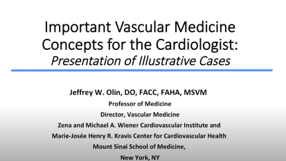 Important Vascular Medicine Concepts for the Cardiologist