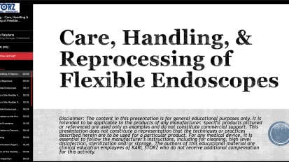 ACE Training - Care, Handling, & Reprocessing of Flexible Endoscopes