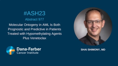 Shai Shimony, MD, Molecular Ontogeny in AML