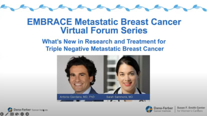 Research Update for Triple Negative MBC | 2021-2022 EMBRACE MBC Virtual Forum Series