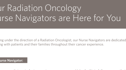 Our Radiation Oncology Nurse Navigators are Here for You 