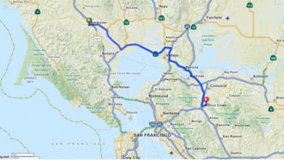 Directions: Petaluma to John Muir Medical Center, Walnut Creek