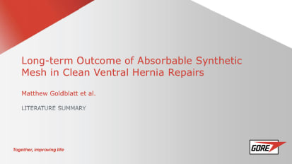 Long-term Outcome of Absorbable Synthetic Mesh in Clean Ventral Hernia Repairs