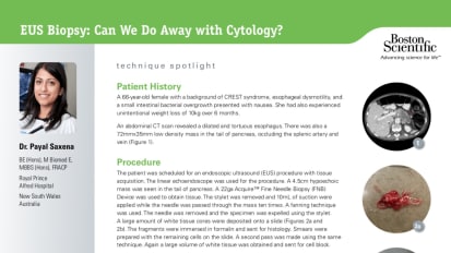 EUS Biopsy: Can We Do Away with Cytology? By Dr. Saxena