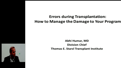 Errors During Transplantation: How to Manage the Damage to Your Program