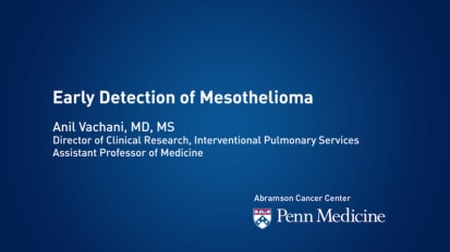 Early Detection of Mesothelioma