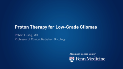 Proton Therapy for Low-­Grade Gliomas
