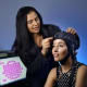 Vidya Kamath adjusts electrodes on a research assistant’s head in preparation for measuring cortical responses in the brain as the subject describes an odor. Sniffin Sticks (foreground) are also used.