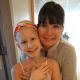 Lydia Alwan and her mom, Jessica, during a round of chemotherapy treatment at UC Davis Children's Hospital.