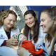 Christofer in the hands of PICU specialists, from left, Jamie Schwartz and Kristen Nelson, along with his mom, Joyce Ter Bush.