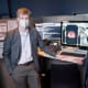 Thomas Hope (left), MD, and Peter Carroll, MD, chair of the Urology Department, stand at the PACS workstation where the images from the PSMA PETs are viewed and interpreted. The new imaging technique received FDA approval. Photo by Maurice Ramirez