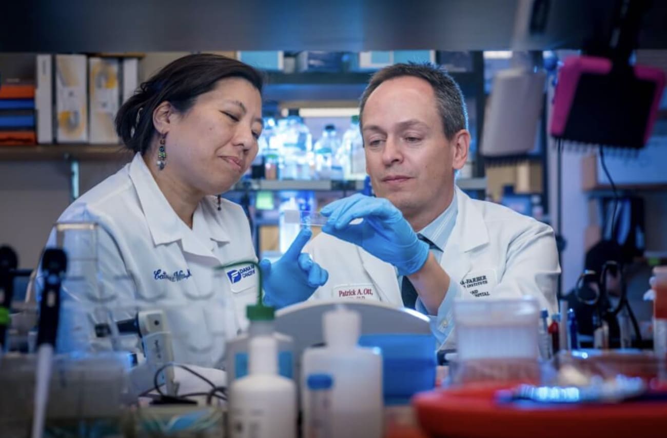 Catherine Catherine Wu, MD, and Patrick Ott, MD, PhD, testing a vaccine, NeoVax, that is personalized for each patient and contains  