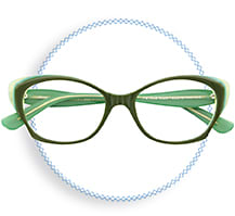 Lafont style Petale in soft green also plays on the continuing popularity of the cat-eye shape with tailored layers of acetate creating a flattering upsweep around the eye, as well as a deeper B measurement that updates a classic shape.