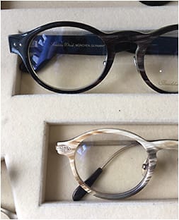 On-trend materials like horn and wood