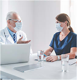 The example practice held a staff meeting to discuss ways to be proactive and positive when faced with difficult customer service situations.STOCK.ADOBE.COM / INSIDECREATIVEHOUSE