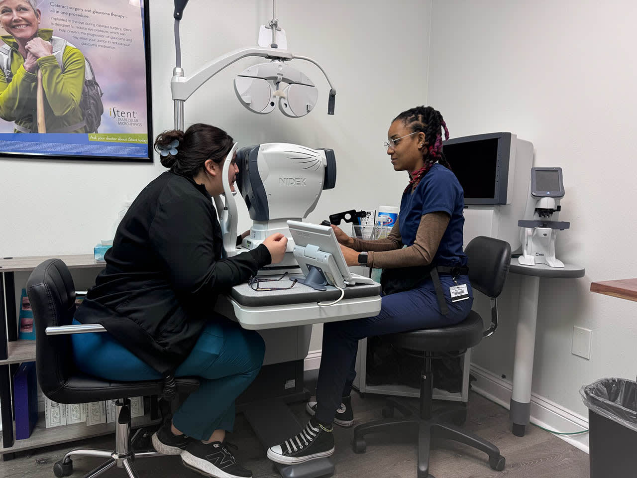 Students working in clinic.