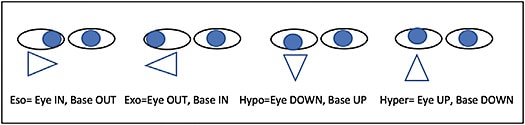 Figure 2. The prism points in the direction of the deviation.
