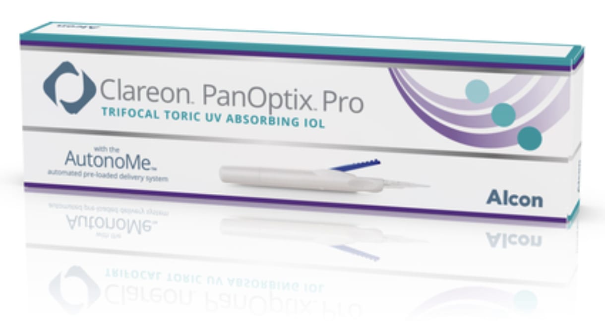 The Clareon PanOptix Pro Trifocal IOL will also be available in the Clareon AutonoMe preloaded delivery system. Image courtesy of Alcon.