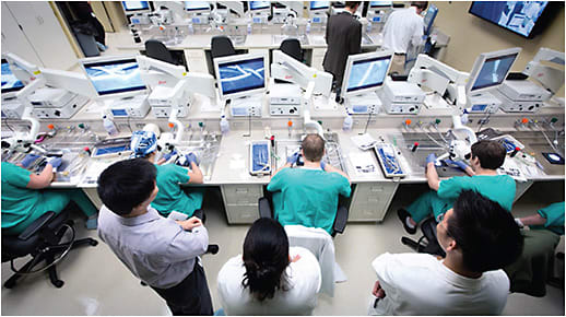 The Miracles In Sight Surgical Skills Lab at the UNC School of Medicine in Chapel Hill is the only one of its kind in the region. Used by ophthalmologists, neurosurgeons, and ENT surgeons, the lab was made possible with a $1 million gift from Miracles In Sight.