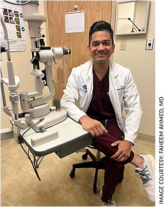 Faheem Ahmed, MD, at the Reston, Va., office.