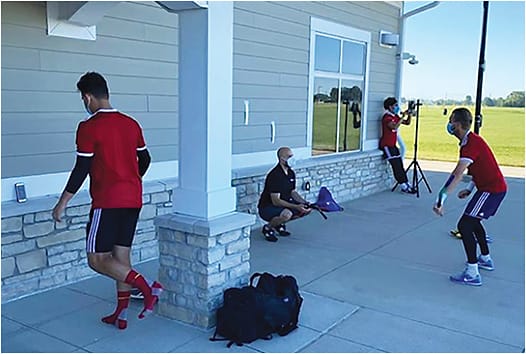 Circuit setup for the keepers to work on different visual skills. Photos courtesy of Dr. Joe LaPlaca.