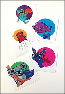 Examples of the stickers Dr. Lau has created.
Photo courtesy of Dr. Lau.