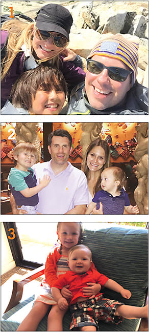 1: Dr. Hauswirth with son and his sister. 
2: The Johnston gang.
3: Dr. Lighthizer’s kids.