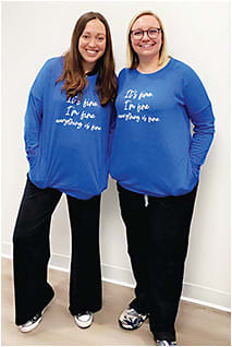 Office manager Christy Meredith and Dr. Drake getting some face time.Photo courtesy of Drake Eye Care and Eyewear.