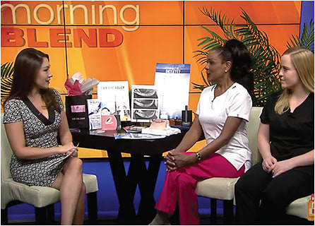 Marketing matters! Dr. Bevels and a staff member on a Tucson morning show. See bit.ly/3xJhqG0.