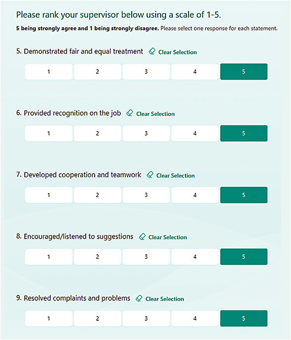 The image shows a sample of employee interview questions used by Dr. Quint’s practice to decrease staff turnover.Image courtesy of Dr. Jessilin Quint