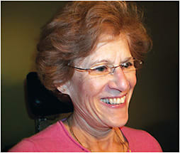 Figure 2. Single-vision computer glasses worn over translating bifocal contact lenses. Note that the lower portion of the glasses has been cut off.