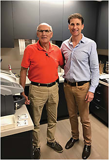 Michael Kling, O.D., with his dad, Rex Kling