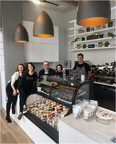 An on-site cafe adds to the customer experience.