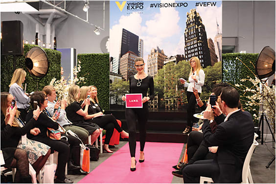 Fashion is everywhere at Vision Expo, including the pop-up fashion shows in Bryant Park Lounge